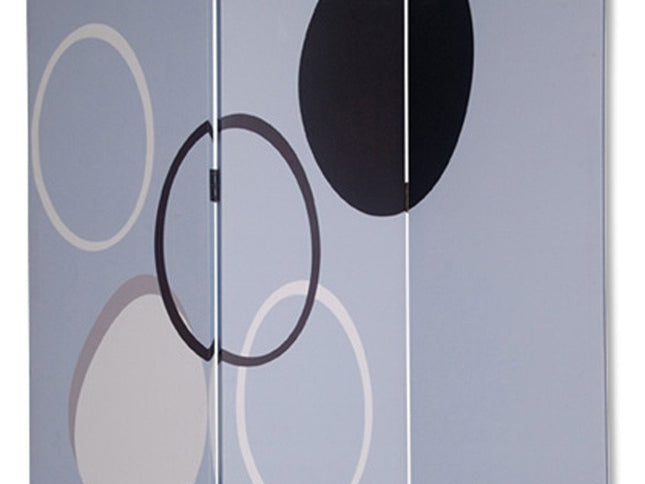 48" X 72" Muti Color Black Metal  3 Panel Screen