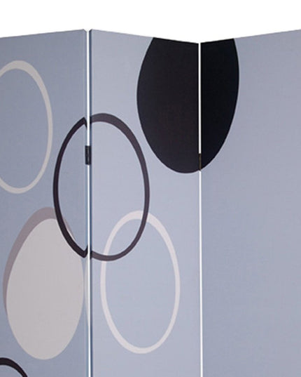 48" X 72" Muti Color Black Metal  3 Panel Screen