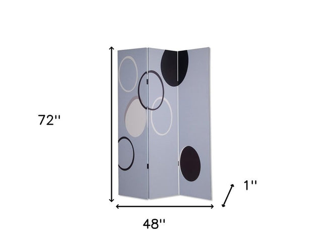 48" X 72" Muti Color Black Metal  3 Panel Screen