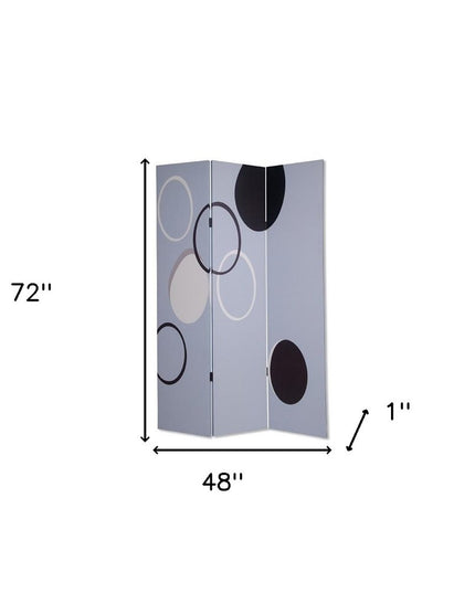 48" X 72" Muti Color Black Metal  3 Panel Screen