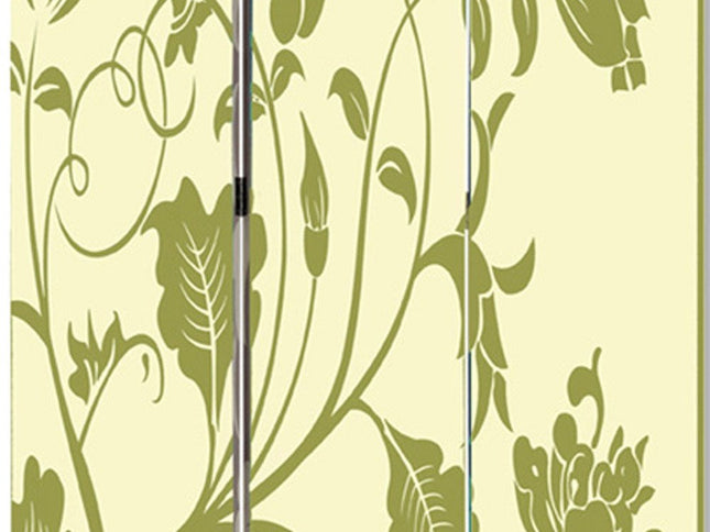 48" X 72" Multi Color Wood Canvas  3 Panel Screen