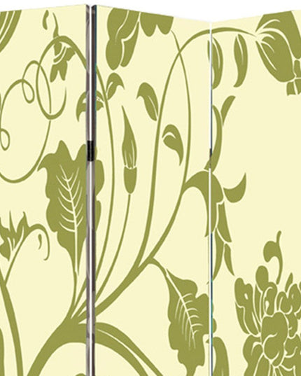 48" X 72" Multi Color Wood Canvas  3 Panel Screen