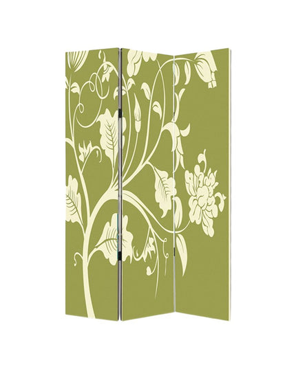 48" X 72" Multi Color Wood Canvas  3 Panel Screen