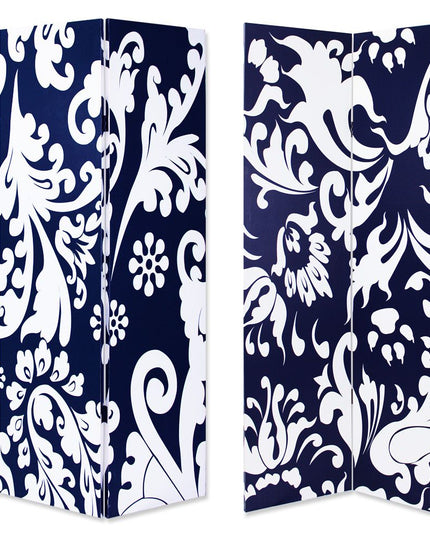 48" X 72" Multi Color Wood Canvas  3 Panel Screen