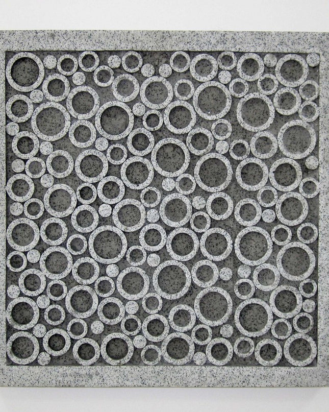 17" X 17" X 2" Brown Sandstone Square Bubble Design - Wall Decor