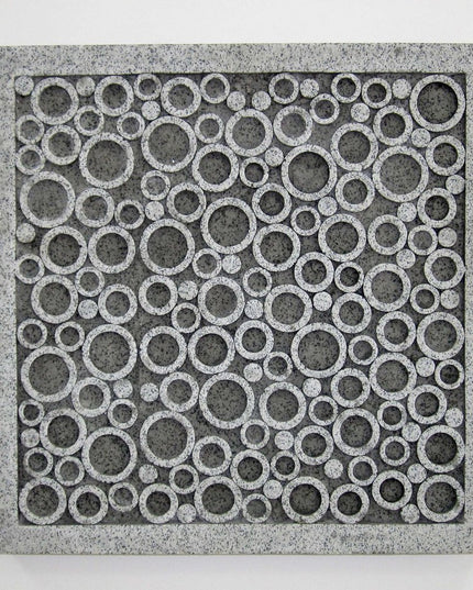17" X 17" X 2" Brown Sandstone Square Bubble Design - Wall Decor