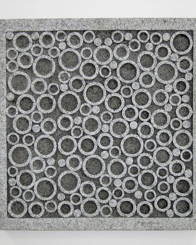 17" X 17" X 2" Brown Sandstone Square Bubble Design - Wall Decor