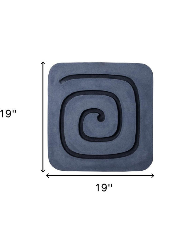 19" X 19" Gray and Black Geometric Sandstone Hanging Dimensional Sculpture