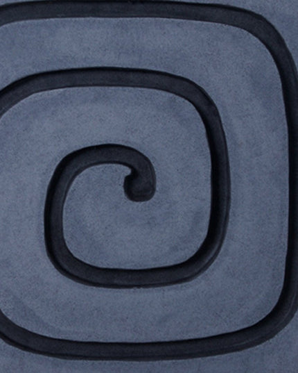 19" X 19" Gray and Black Geometric Sandstone Hanging Dimensional Sculpture