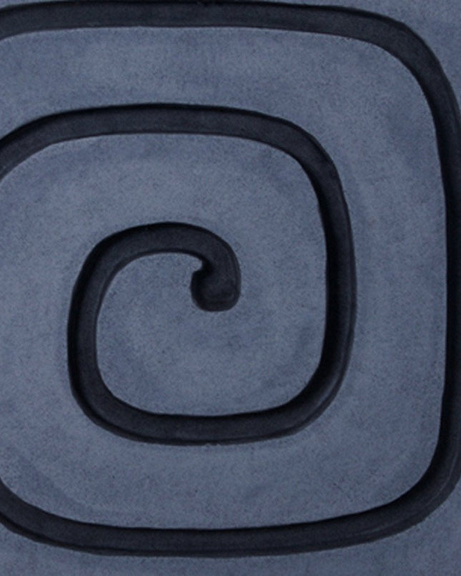 19" X 19" Gray and Black Geometric Sandstone Hanging Dimensional Sculpture