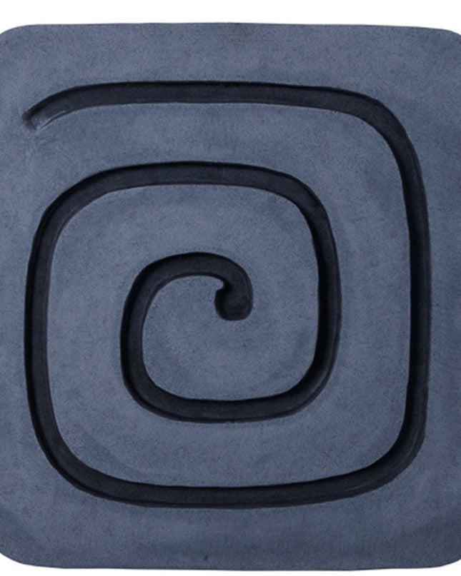 19" X 19" Gray and Black Geometric Sandstone Hanging Dimensional Sculpture