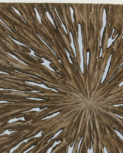 19" X 19" X 2" Brown Square Rotten Wood  Wall Decor