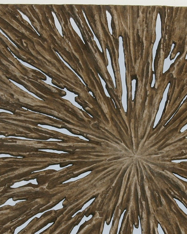 19" X 19" X 2" Brown Square Rotten Wood  Wall Decor