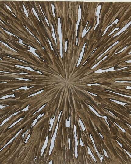 19" X 19" X 2" Brown Square Rotten Wood  Wall Decor