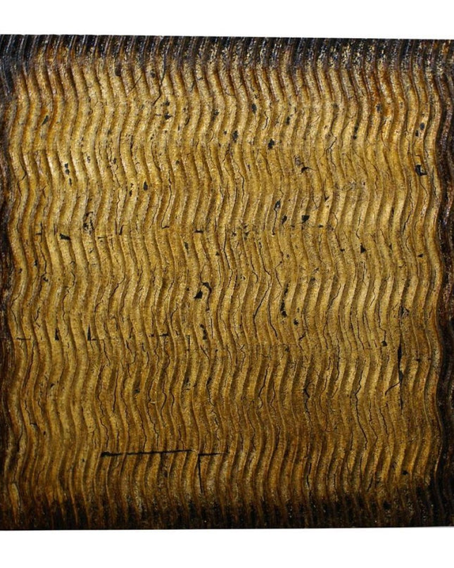 24" X 24" X 1" Raw Wood Look Silver Finish Square Wall Art Medium