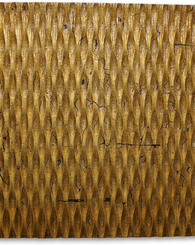 36" X 36" X 1" Raw Wood Look Silver Finish Square Wall Art