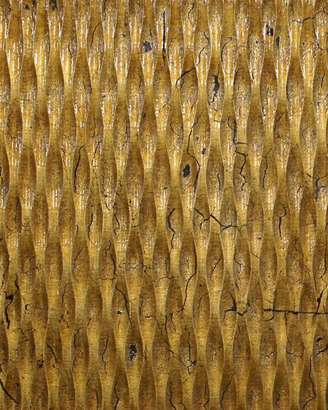 36" X 36" X 1" Raw Wood Look Silver Finish Square Wall Art