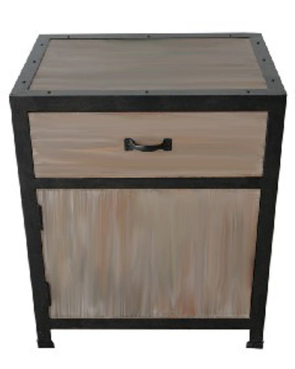 20" Brown Solid Wood End Table With Drawer