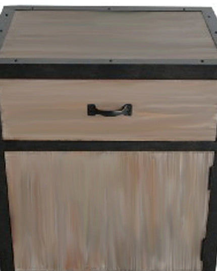 20" Brown Solid Wood End Table With Drawer