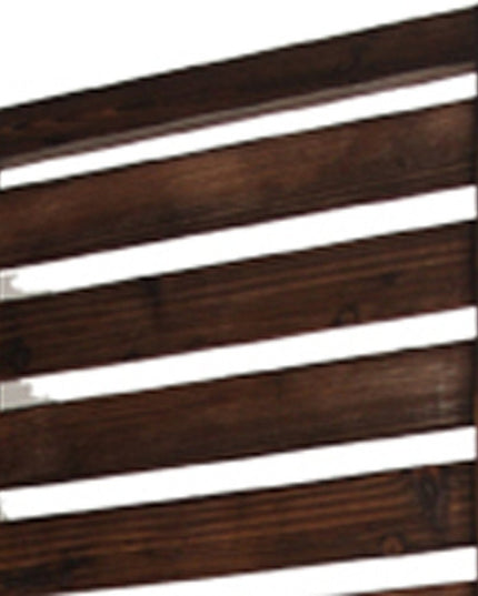 63" X 72" Brown 3 Panel Solid Wood Fortress  Screen