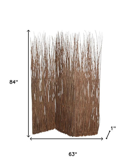 63" X 84" Brown Willow Adirondack  Screen