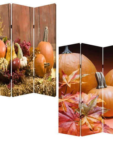 48 X 72 Multi Color Wood Canvas Harvest  Screen