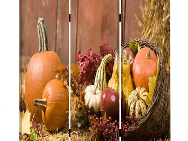 48 X 72 Multi Color Wood Canvas Harvest  Screen