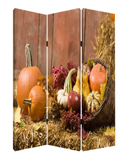 48 X 72 Multi Color Wood Canvas Harvest  Screen