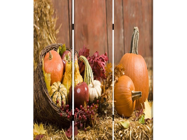 48 X 72 Multi Color Wood Canvas Harvest  Screen