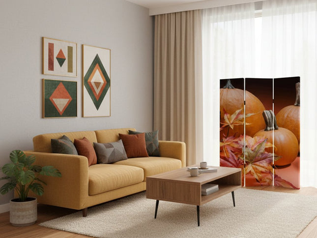 48 X 72 Multi Color Wood Canvas Harvest  Screen