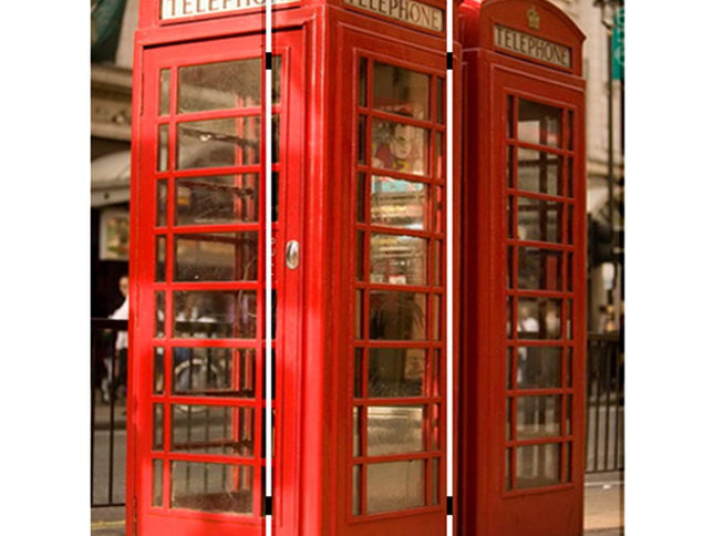 48" X 72" Multi Color Wood Canvas London  Screen