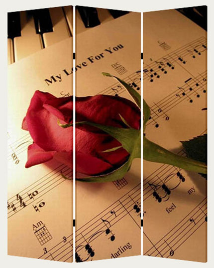 48 X 72 Multi Color Wood Canvas Music  Screen