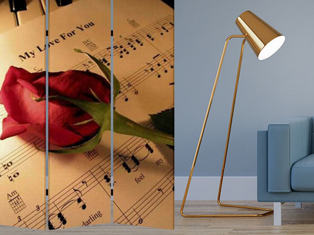 48 X 72 Multi Color Wood Canvas Music  Screen