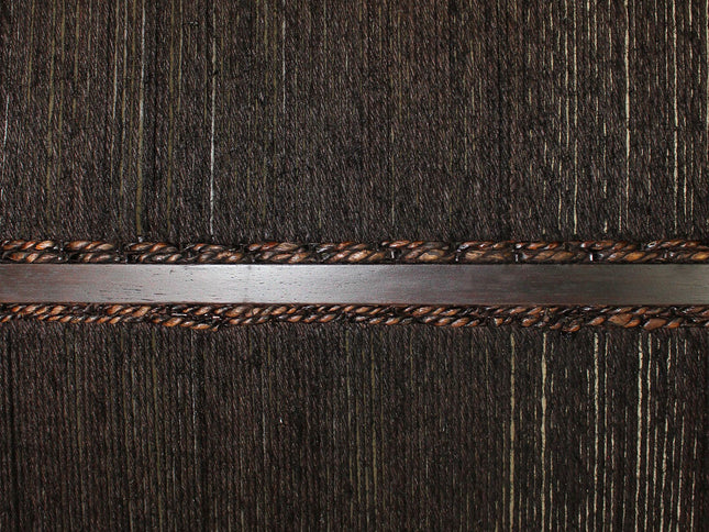 Dark Wood And Water Hyacinth 3 Panel Room Divider Screen