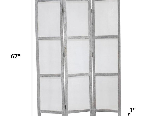 53" X 67" Gray Wood Breezer Mesh  Screen