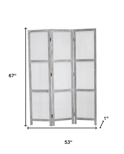 53" X 67" Gray Wood Breezer Mesh  Screen