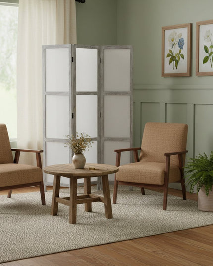 53" X 67" Gray Wood Breezer Mesh  Screen