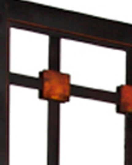 84" Brown Folding Four Panel Screen Room Divider