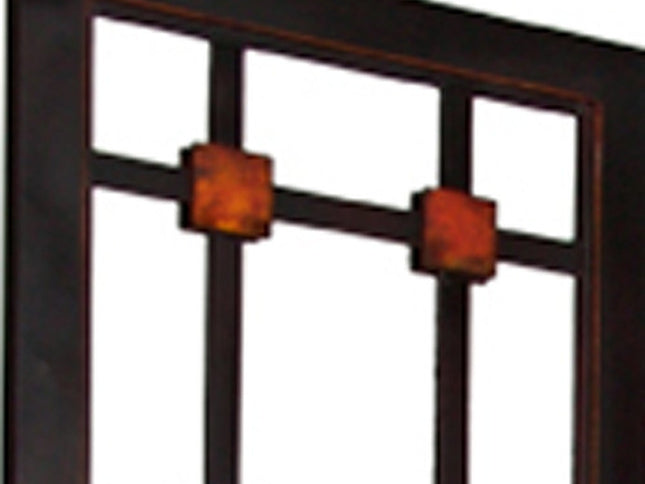 84" Brown Folding Four Panel Screen Room Divider