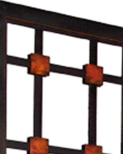 84" Brown Folding Four Panel Screen Room Divider