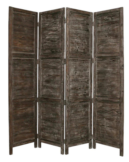 76" X 84" Black Wood Screen