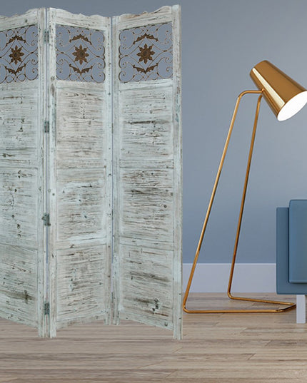 76" X 84" Blue Wood Screen