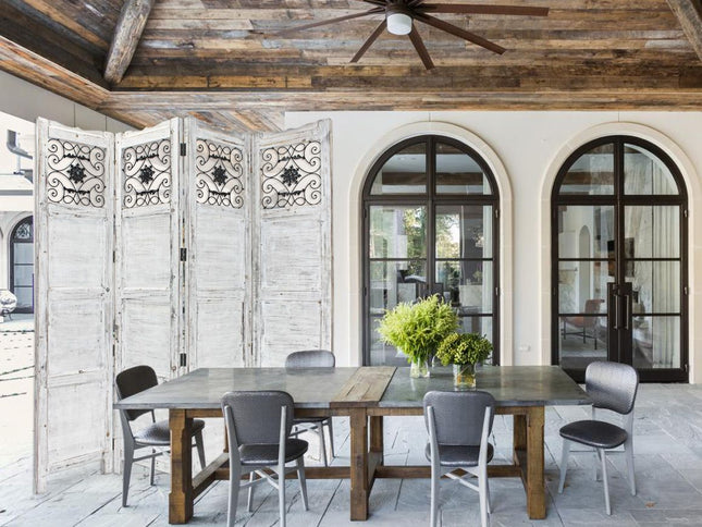 76" X 84" Blue Wood Screen