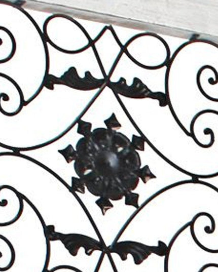 84" Blue Wood Folding Four Panel Screen Room Divider