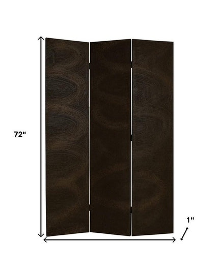 48" X 72" Black Wood Canvas  Screen