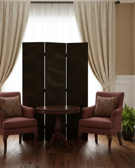 48" X 72" Black Wood Canvas  Screen