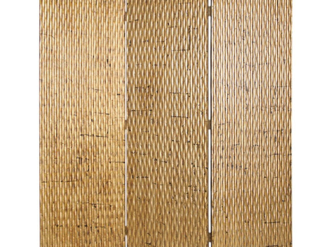 63" X 72" Silver Wood 3 Panel  Screen