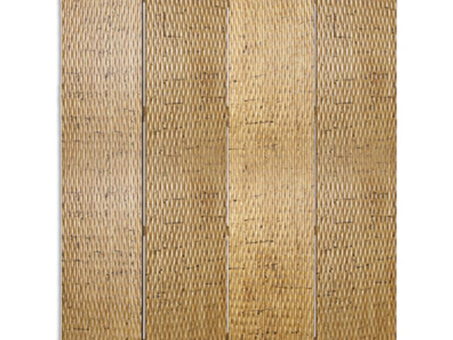 84" Silver Wood Folding Four Panel Screen Room Divider