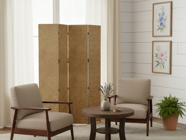 84" X 84" Silver Wood  Screen