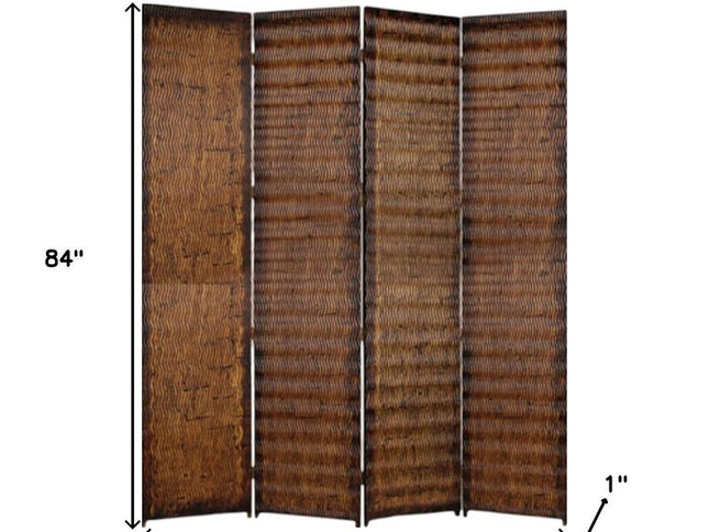 84" X 84" Brown Wood  Screen